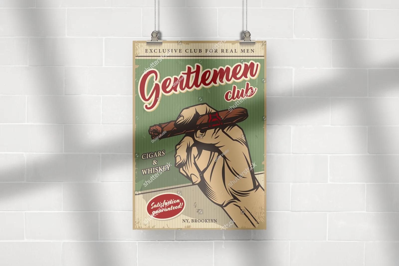 Nostalgiczny plakat w vintage stylu dla mężczyzn