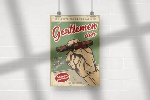 Nostalgiczny plakat w vintage stylu dla mężczyzn