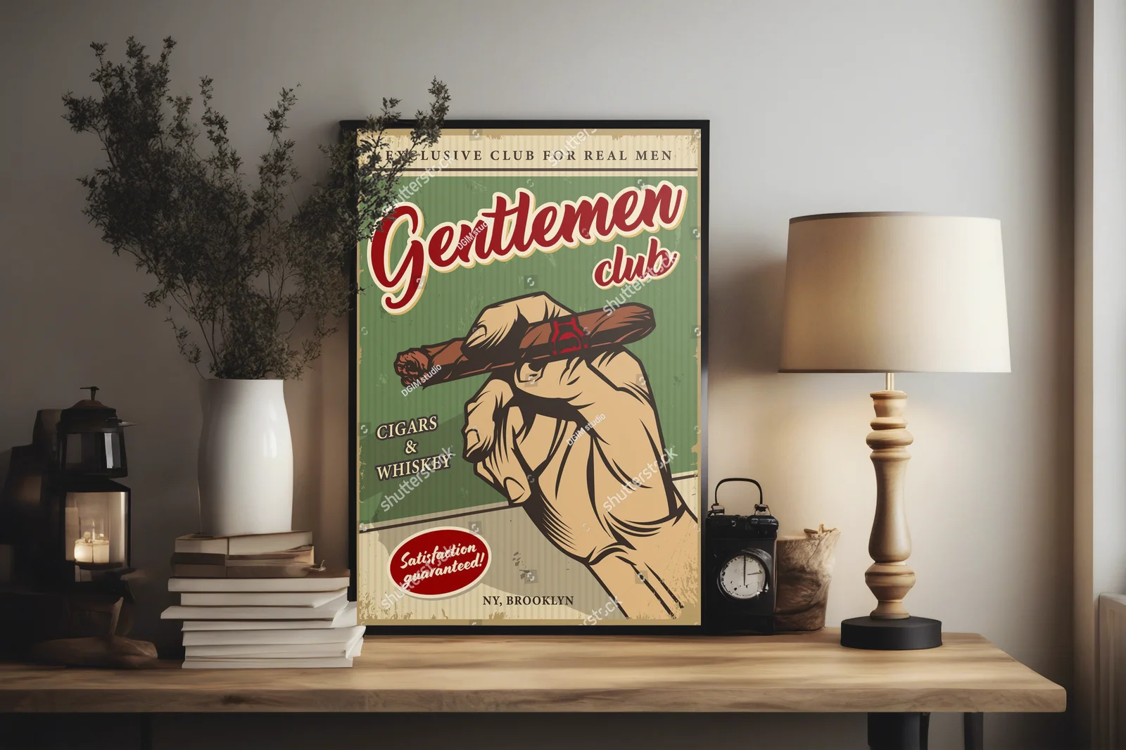 Nostalgiczny plakat w vintage stylu dla mężczyzn