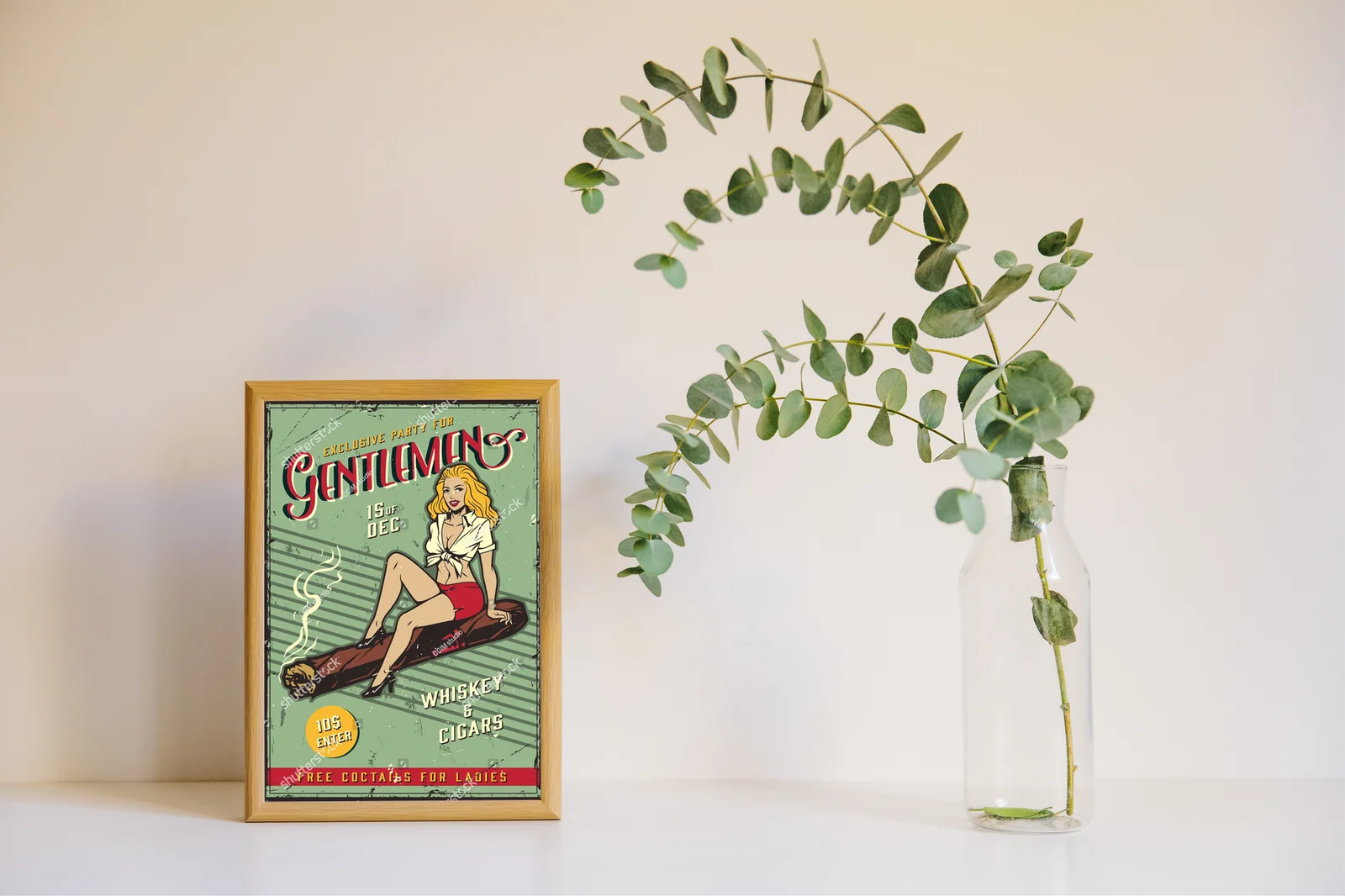 Vintage kolorowa kompozycja z mężczyzną i damą