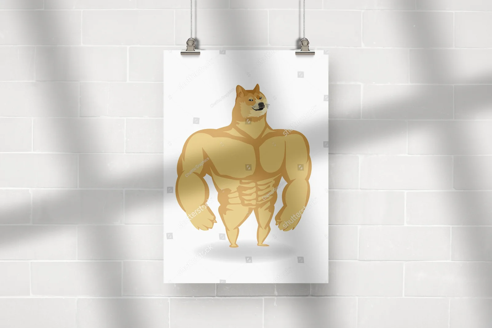 Uroczy Shiba Inu w pastelowej kompozycji
