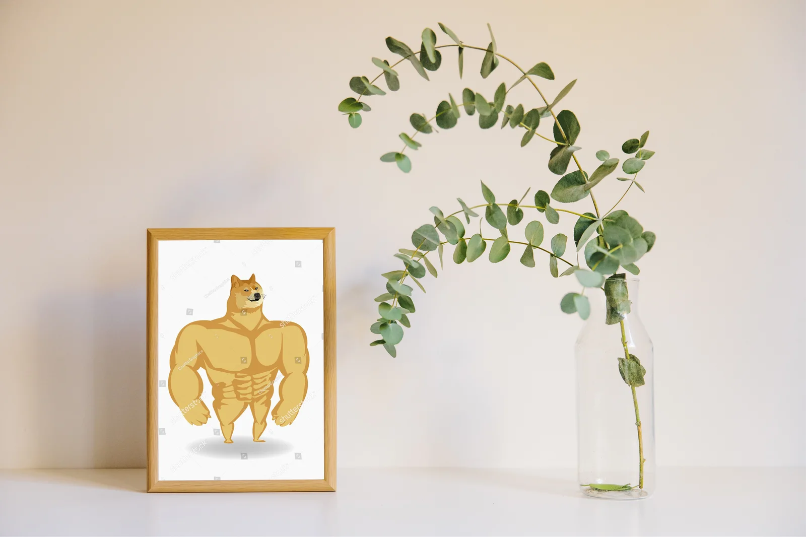 Uroczy Shiba Inu w pastelowej kompozycji