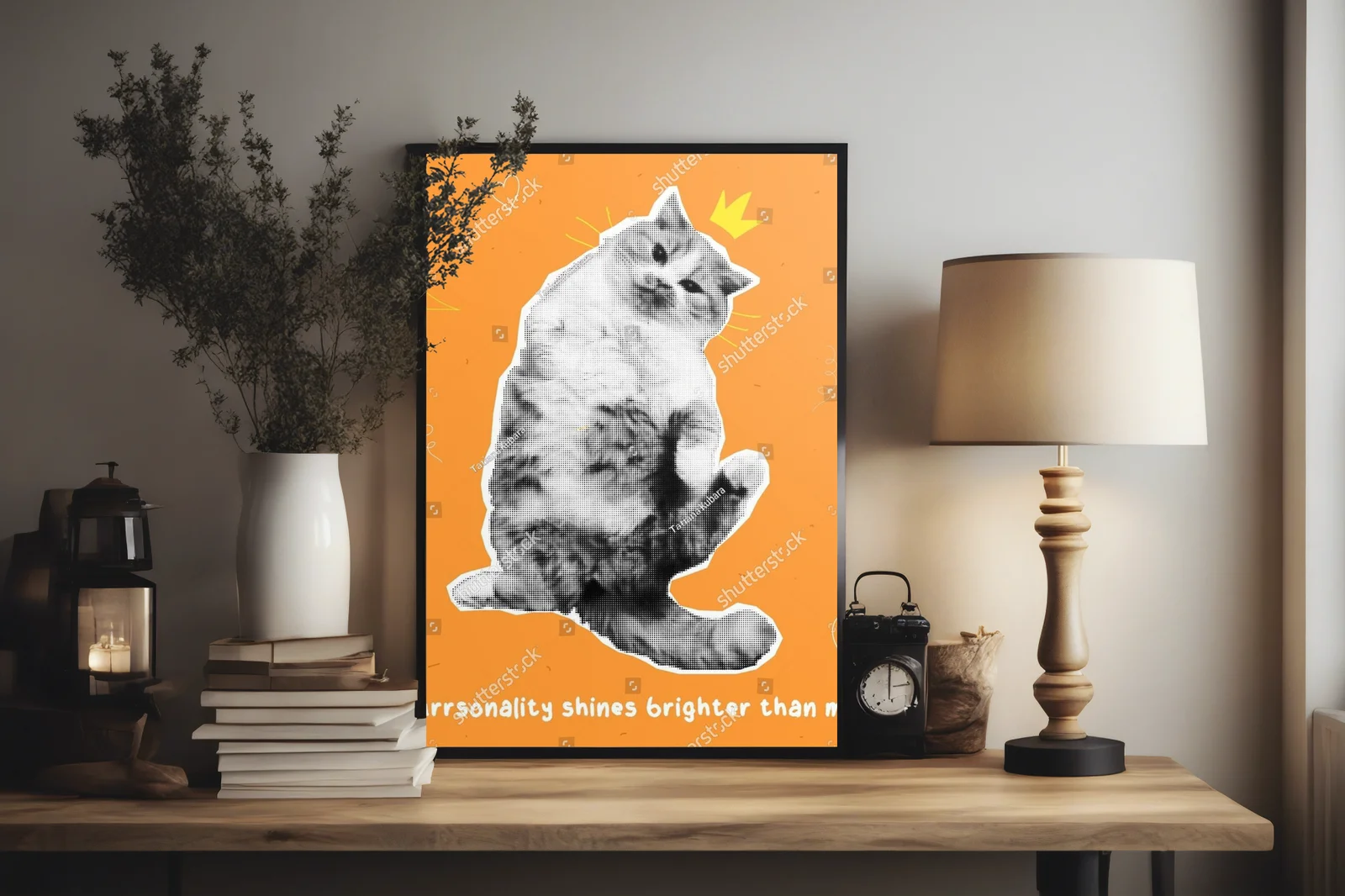 Retro kot w kropkach z delikatnymi akcentami
