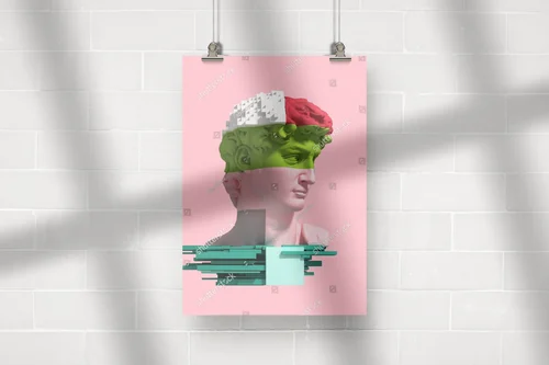 Fantastyczny glitch w odcieniach różu