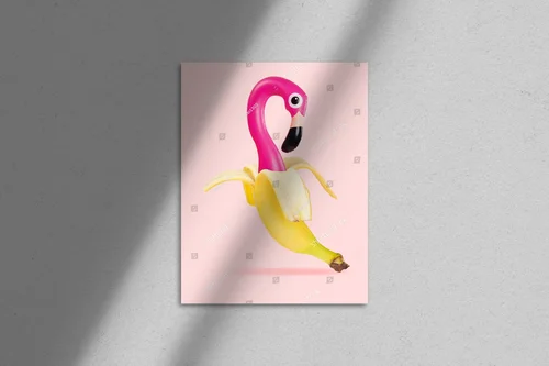 Radosny flamingo w owocowej aranżacji