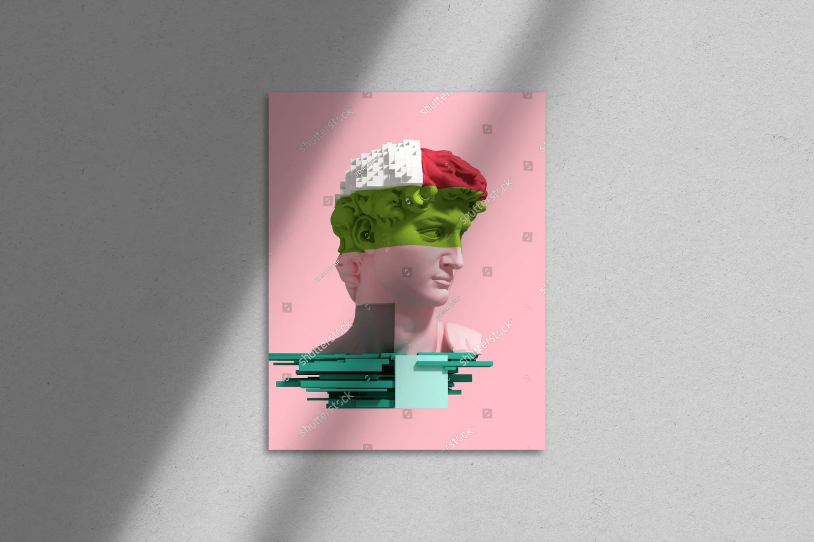 Fantastyczny glitch w odcieniach różu