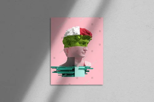 Fantastyczny glitch w odcieniach różu