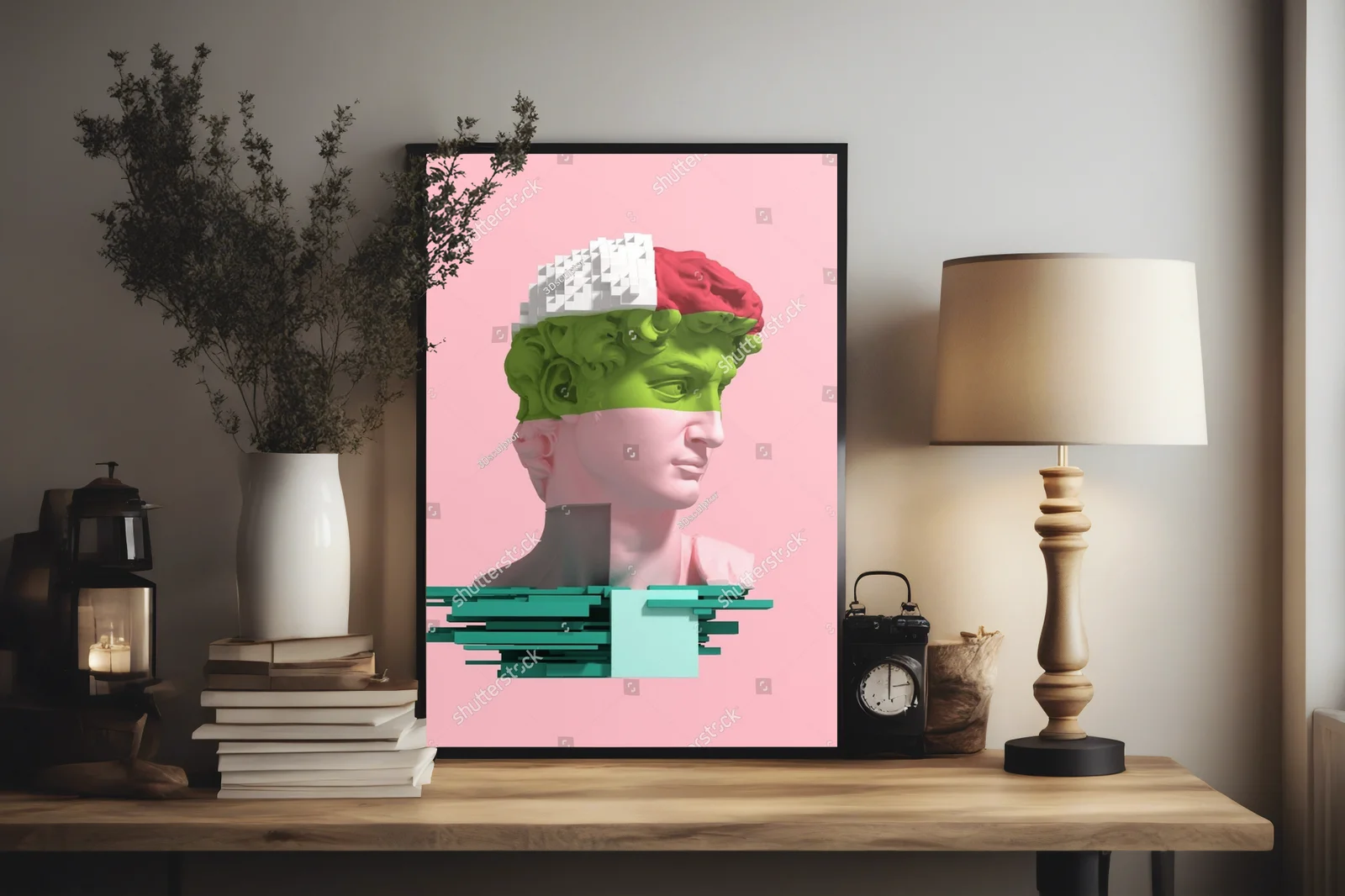 Fantastyczny glitch w odcieniach różu