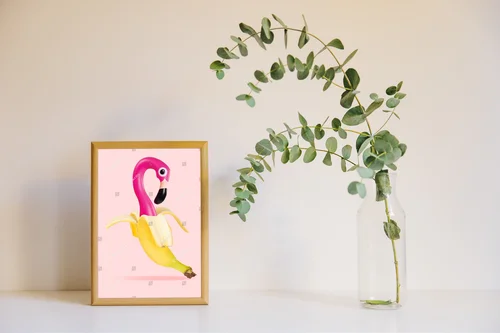 Radosny flamingo w owocowej aranżacji