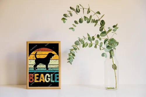Beagle w stylu vintage - zmysłowy urok retro