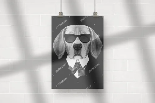 Elegancki Beagle w retro stylizacji