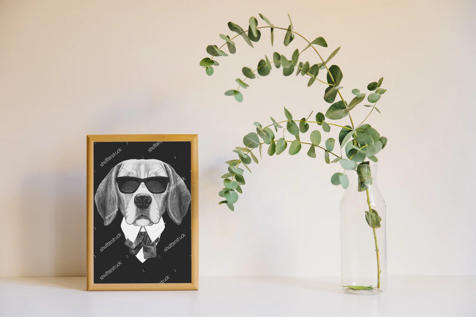 Elegancki Beagle w retro stylizacji