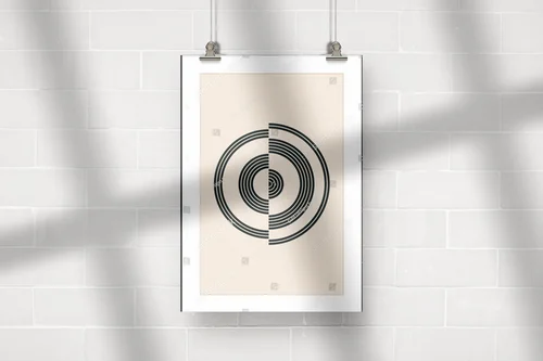 Geometryczny design w delikatnych odcieniach beżu