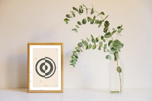 Geometryczny design w delikatnych odcieniach beżu