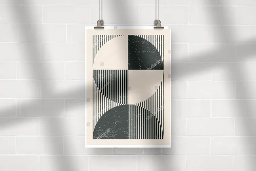 Geometryczne kształty w modernistycznym stylu