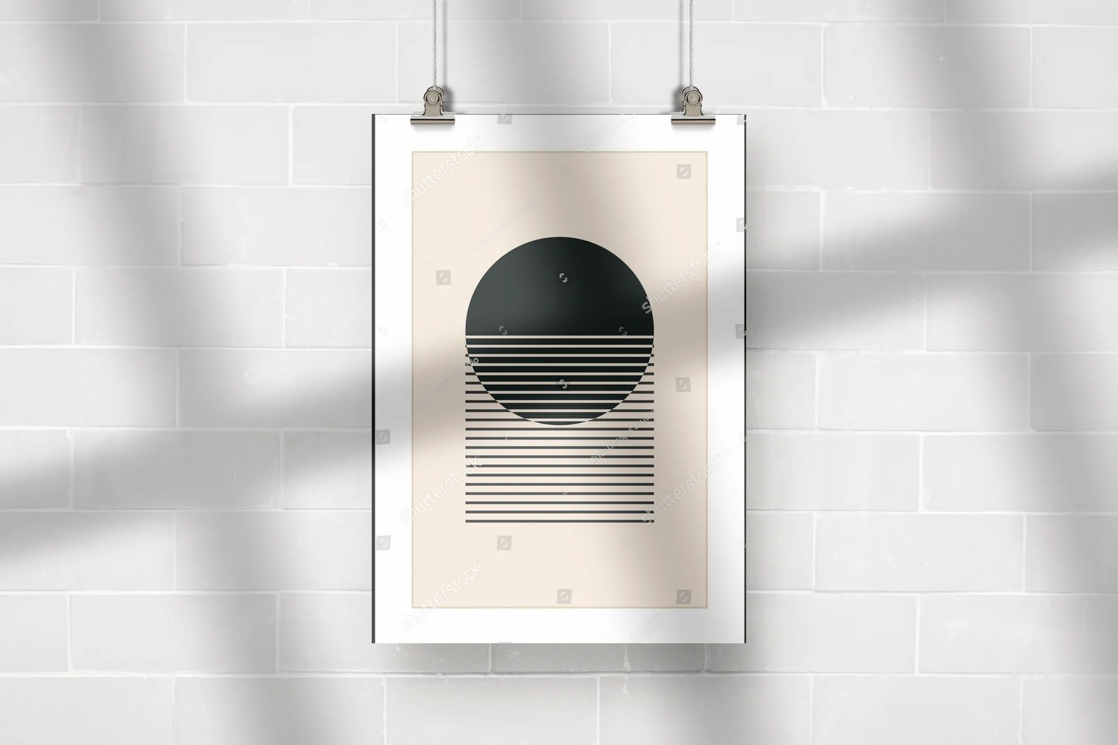 Geometryczne kształty w pastelowym stylu lat 20-tych