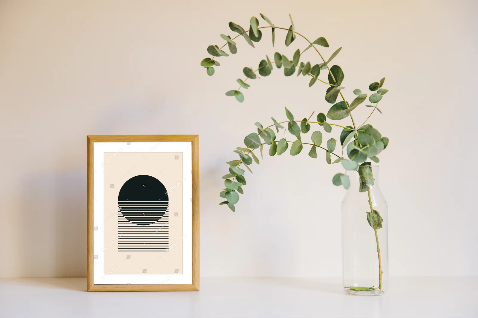 Geometryczne kształty w pastelowym stylu lat 20-tych