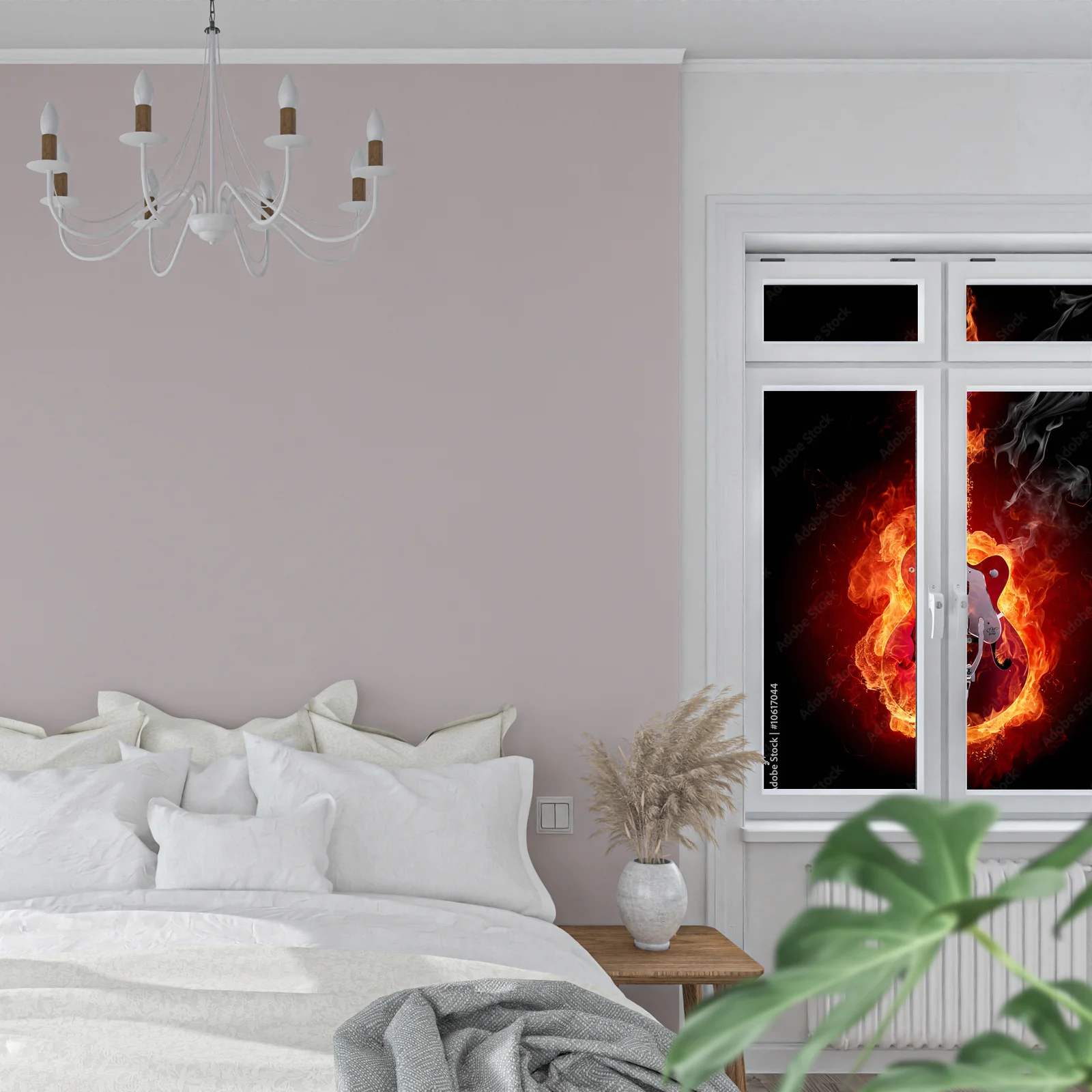 Ognista gitara: muzyczna energia w ciemnościach