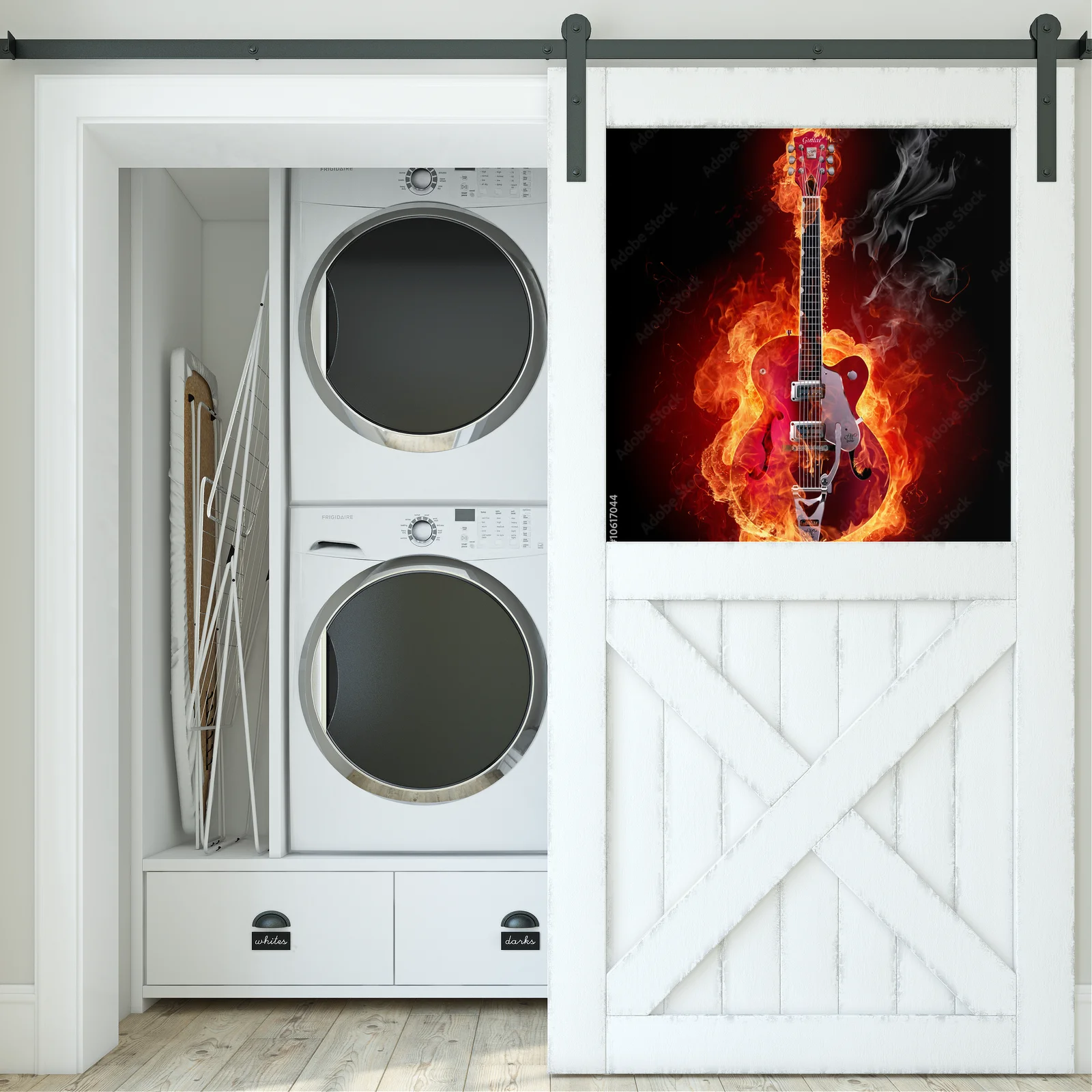Ognista gitara: muzyczna energia w ciemnościach