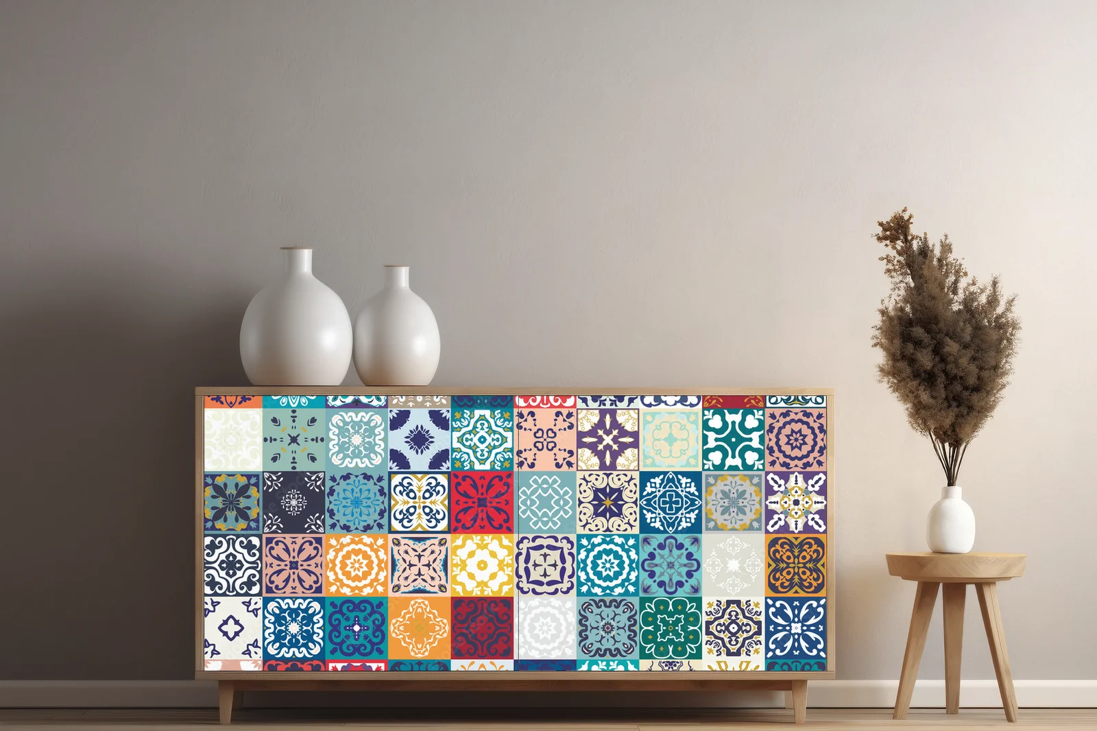 Zachwycający patchwork kwiatowy w orientalnych barwach