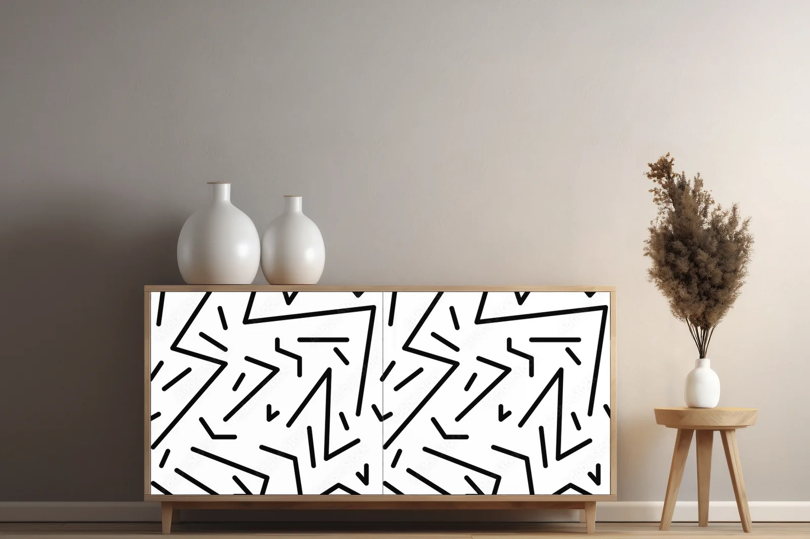 Geometryczny retro wzór w stylu lat 80.