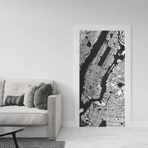 Nowojorska mapa Manhattanu w stonowanych odcieniach