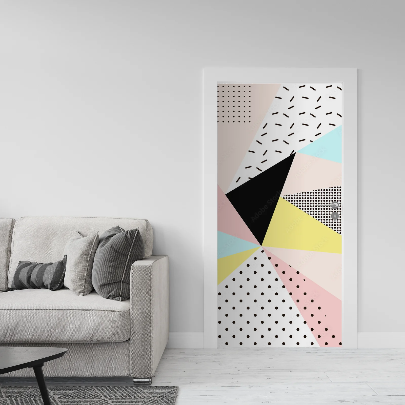 Funky geometria w pastelowych odcieniach