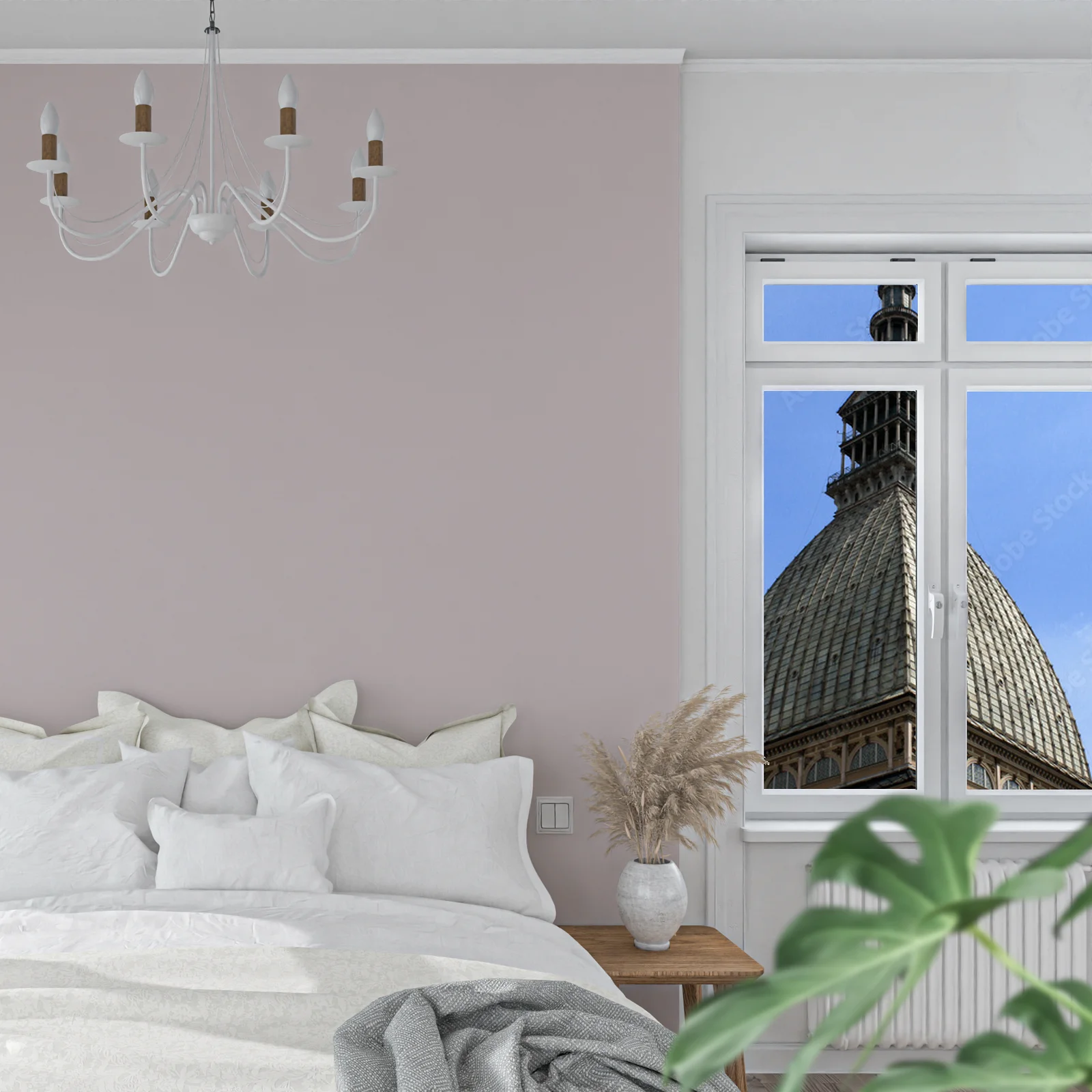 Elegancka architektura z nieba w pastelowych odcieniach