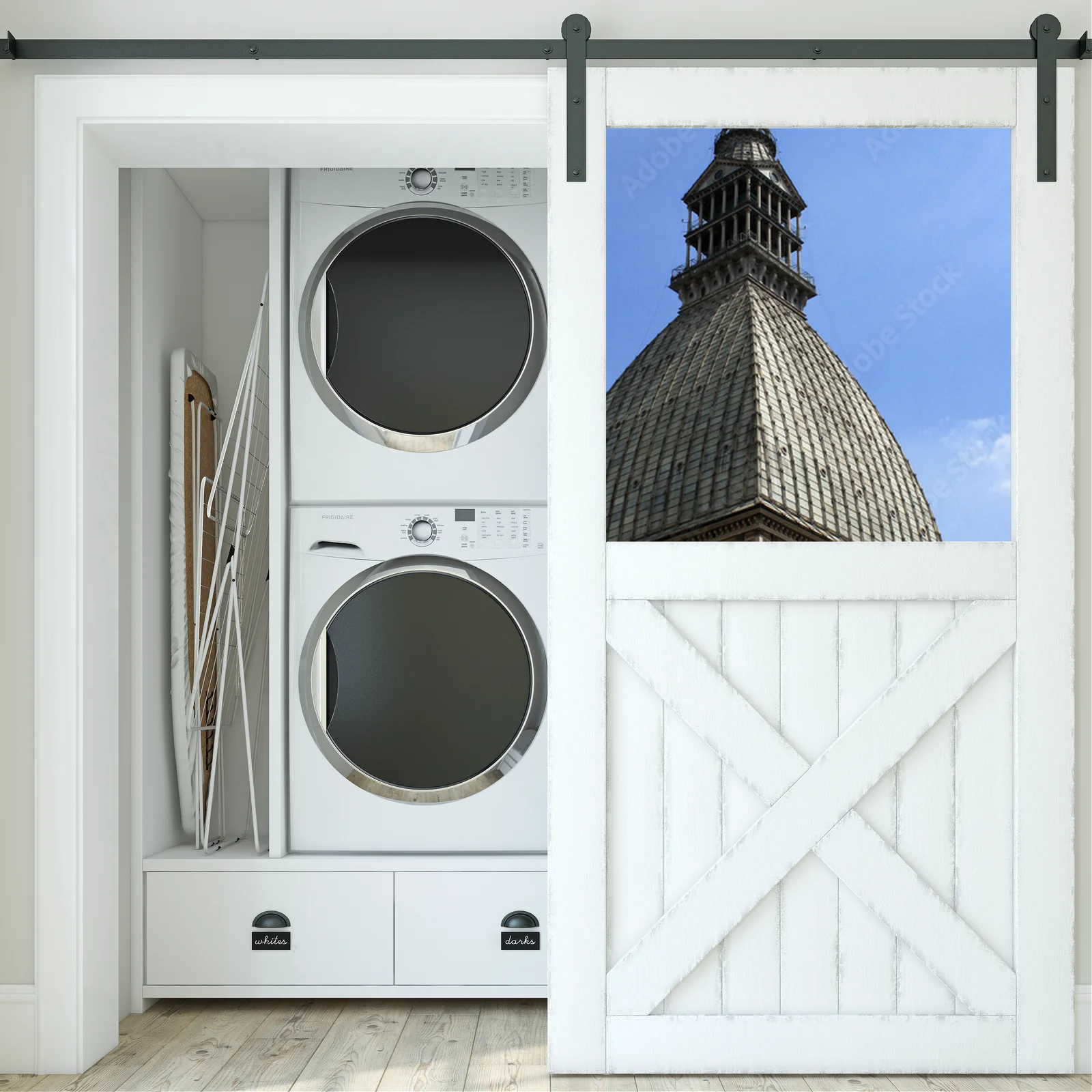 Elegancka architektura z nieba w pastelowych odcieniach
