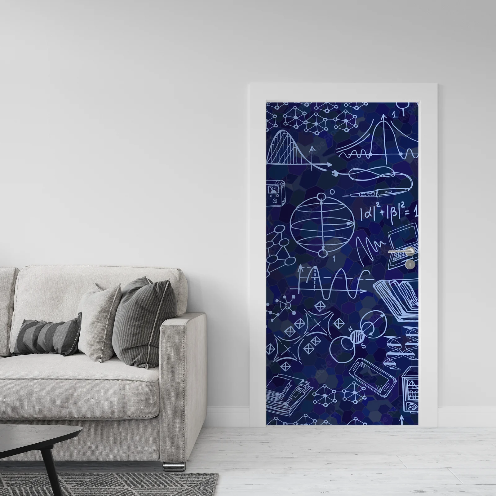 Niebieskie inspiracje naukowe w artystycznym stylu