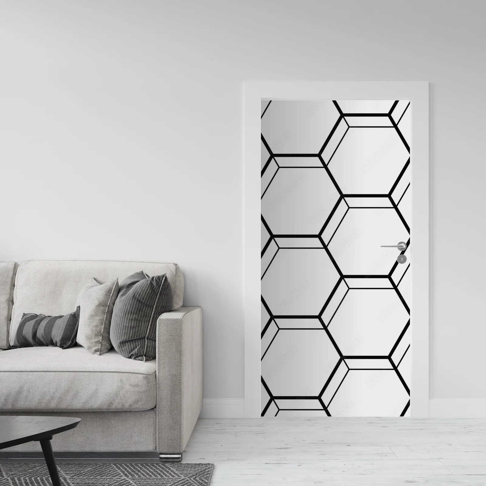 Elegancka geometria w monochromatycznej harmonii