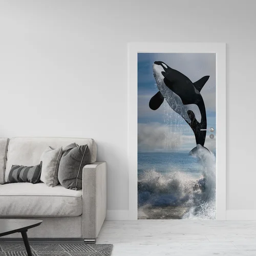 Elegancka dzikość oceanu w odcieniach głębokiej czerni