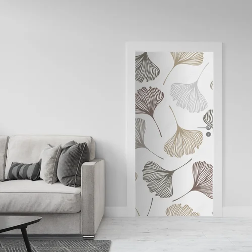 Elegancja ginkgo: subtelne liście w białej symfonii