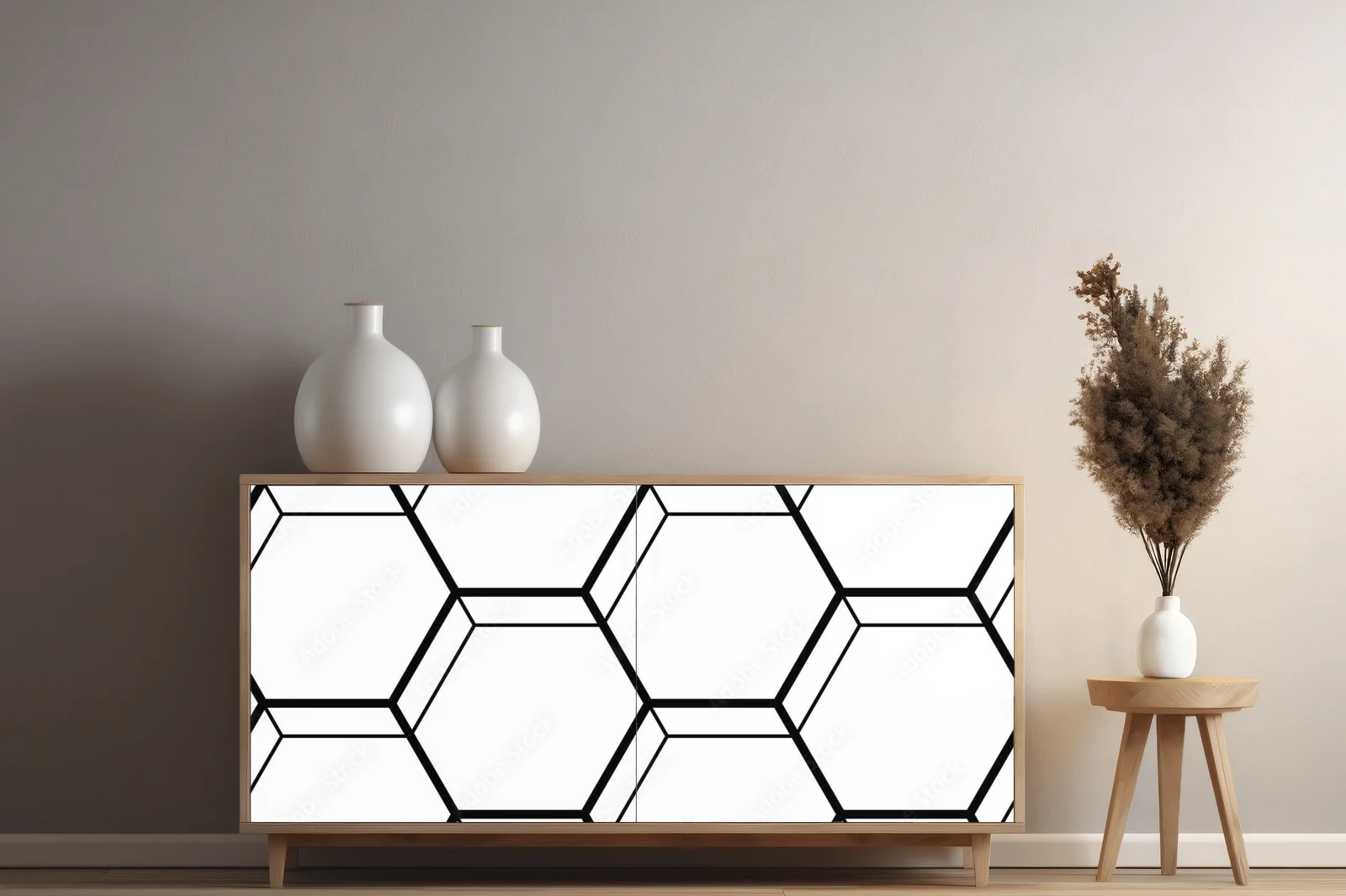 Elegancka geometria w monochromatycznej harmonii