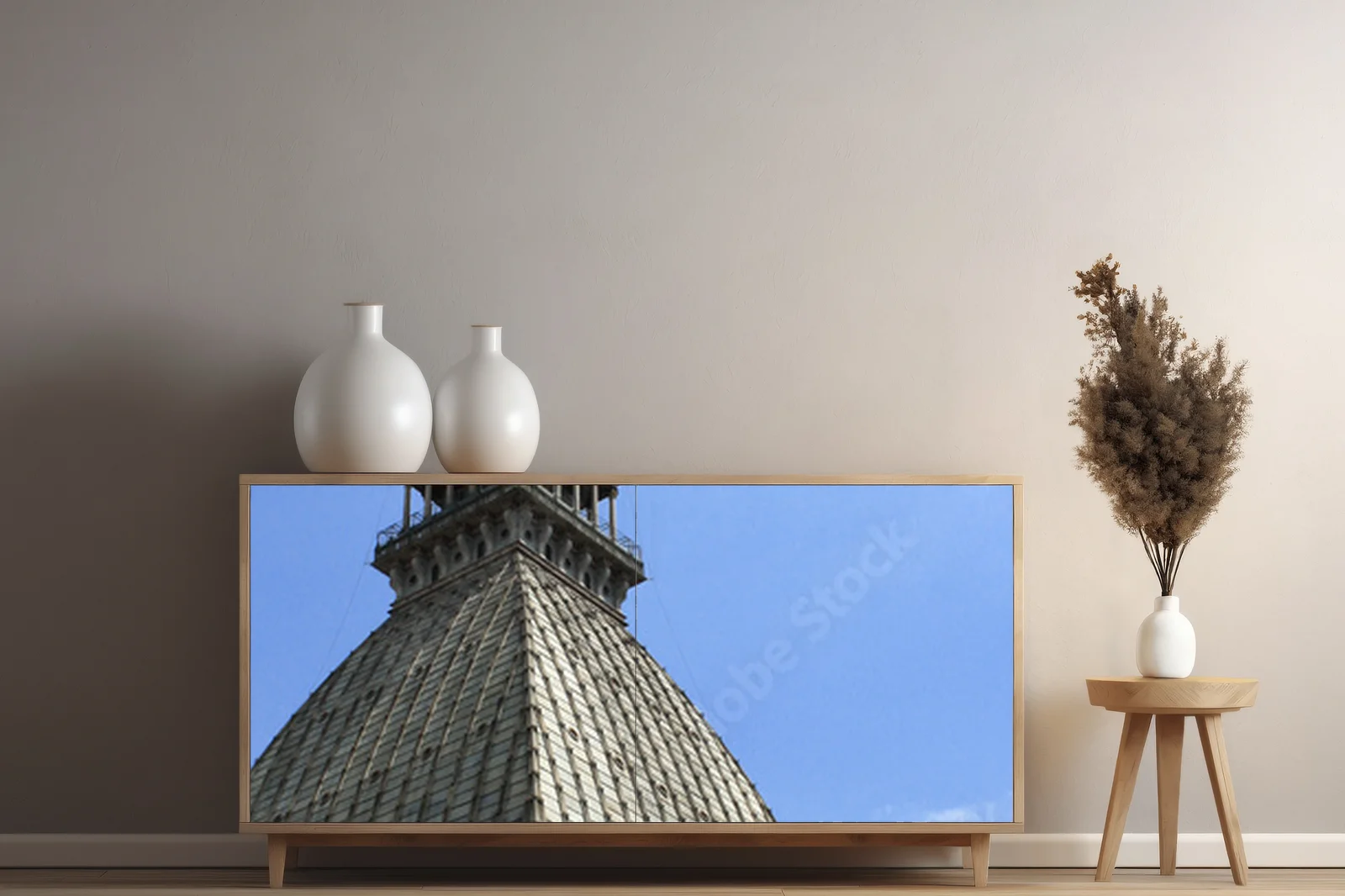 Elegancka architektura z nieba w pastelowych odcieniach