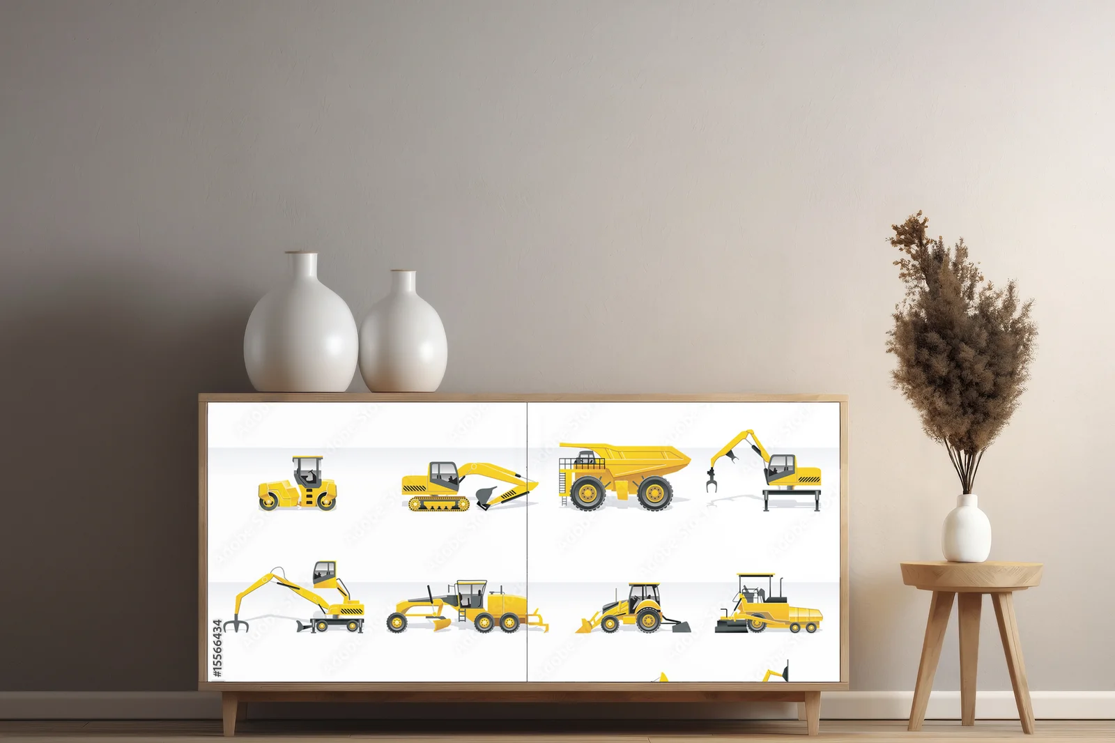 Stylowe znaki transportu w jasnych odcieniach
