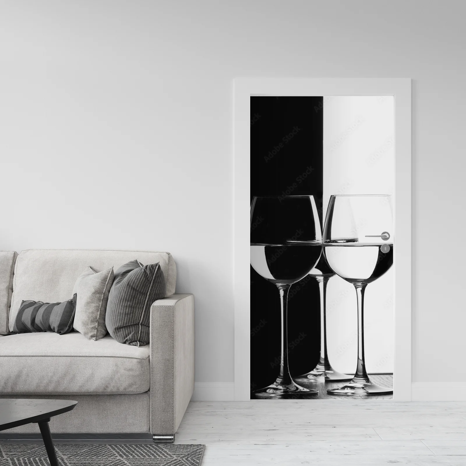 Trio eleganckich kieliszków w klasycznej czerni