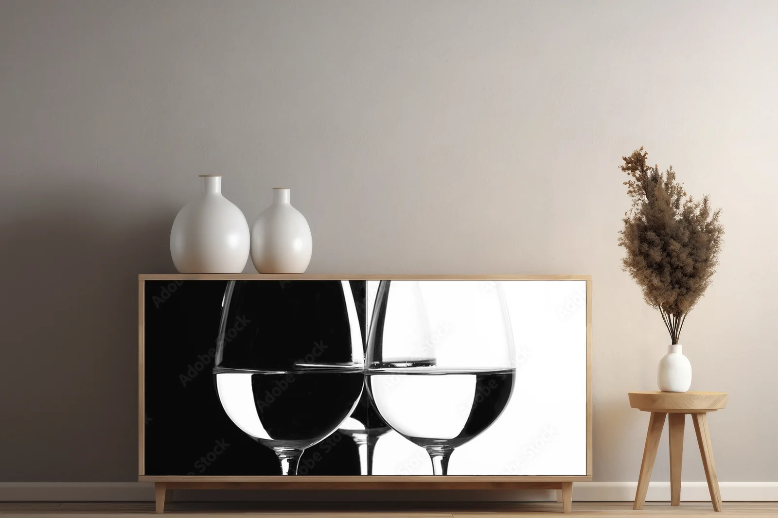 Trio eleganckich kieliszków w klasycznej czerni