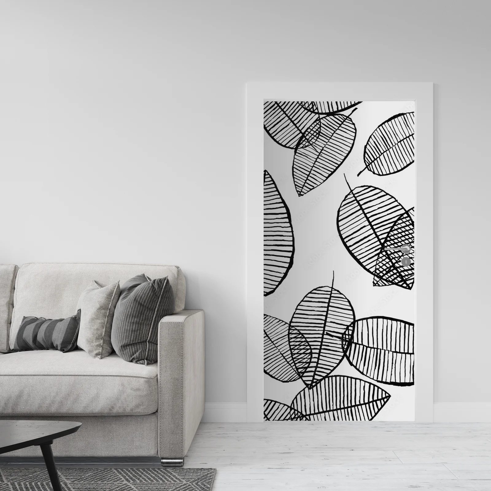 Elegancka symfonia liści w monochromatycznej tonacji