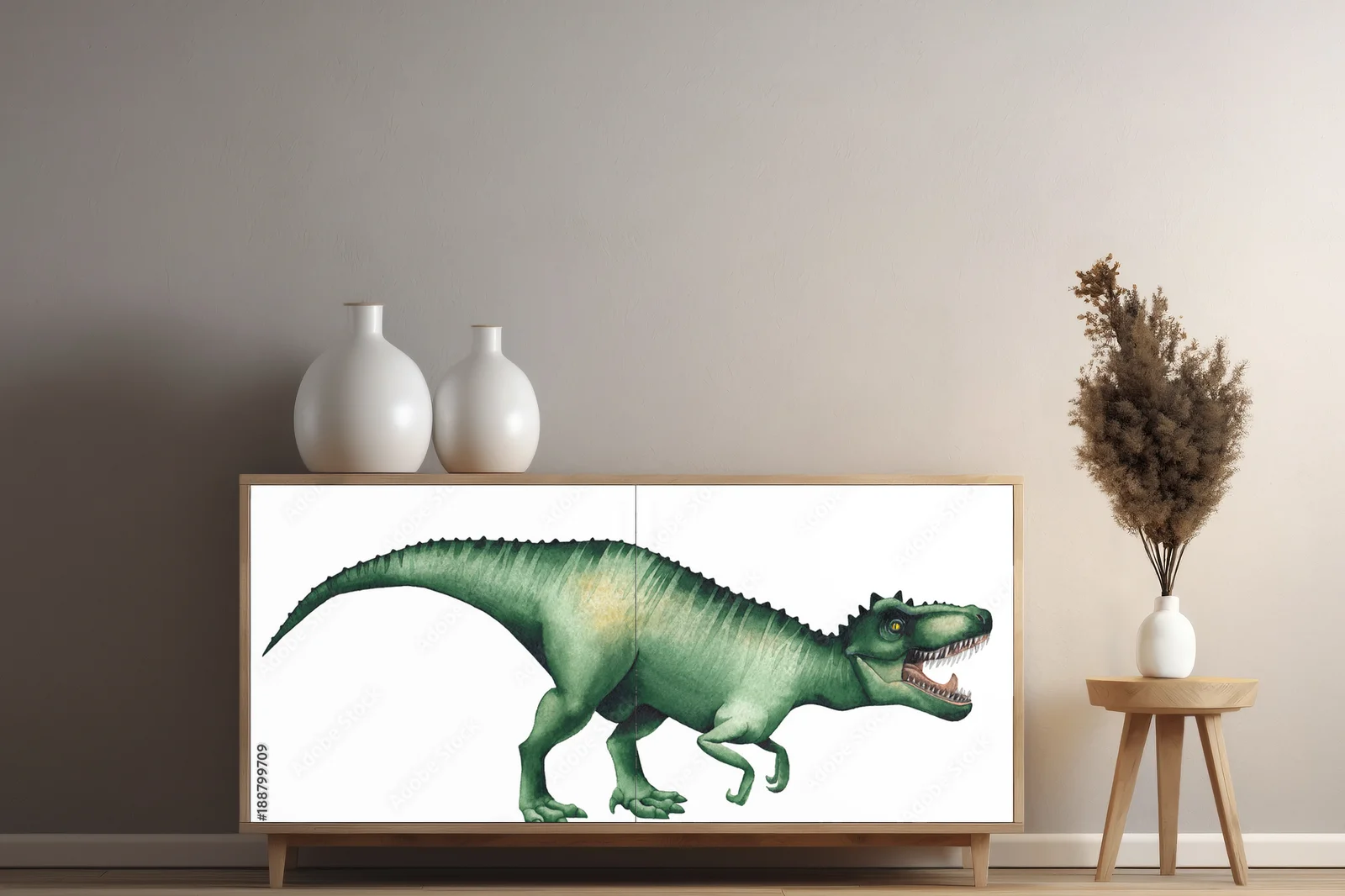 Naturalistyczny urok dinozaurów w delikatnych barwach
