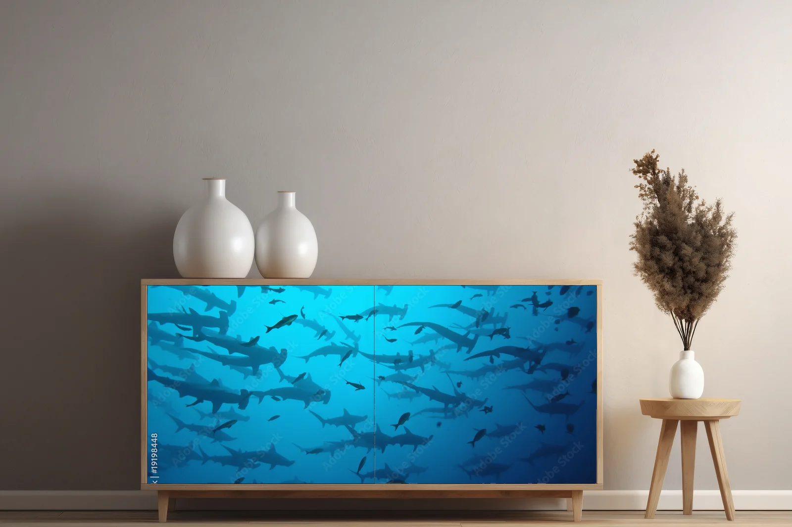 Zjawiskowe odcienie oceanu z młotowcem