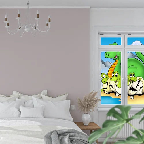 Urocze dinozaury w pastelowym otoczeniu