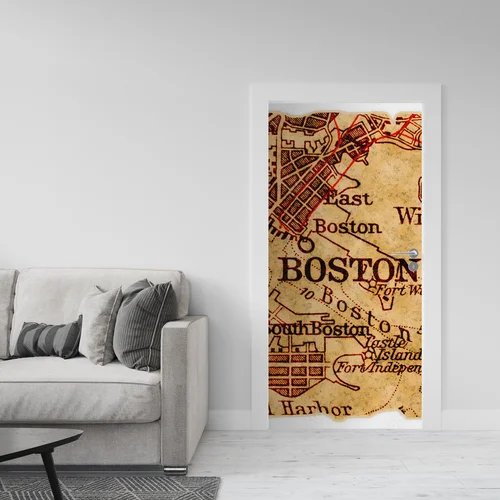 Stara mapa Bostonu w eleganckim wydaniu