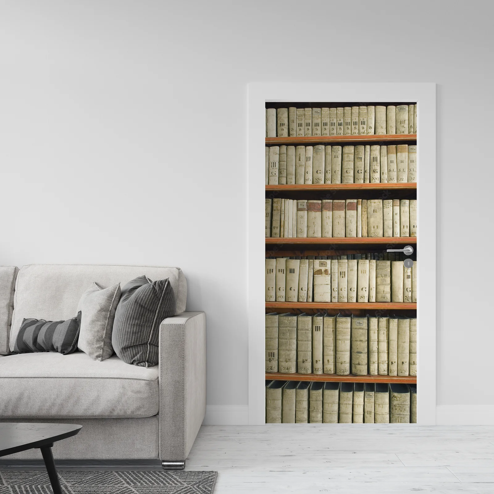 Elegancka biblioteczka w odcieniach głębokiej czerni