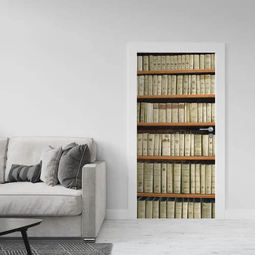 Elegancka biblioteczka w odcieniach głębokiej czerni