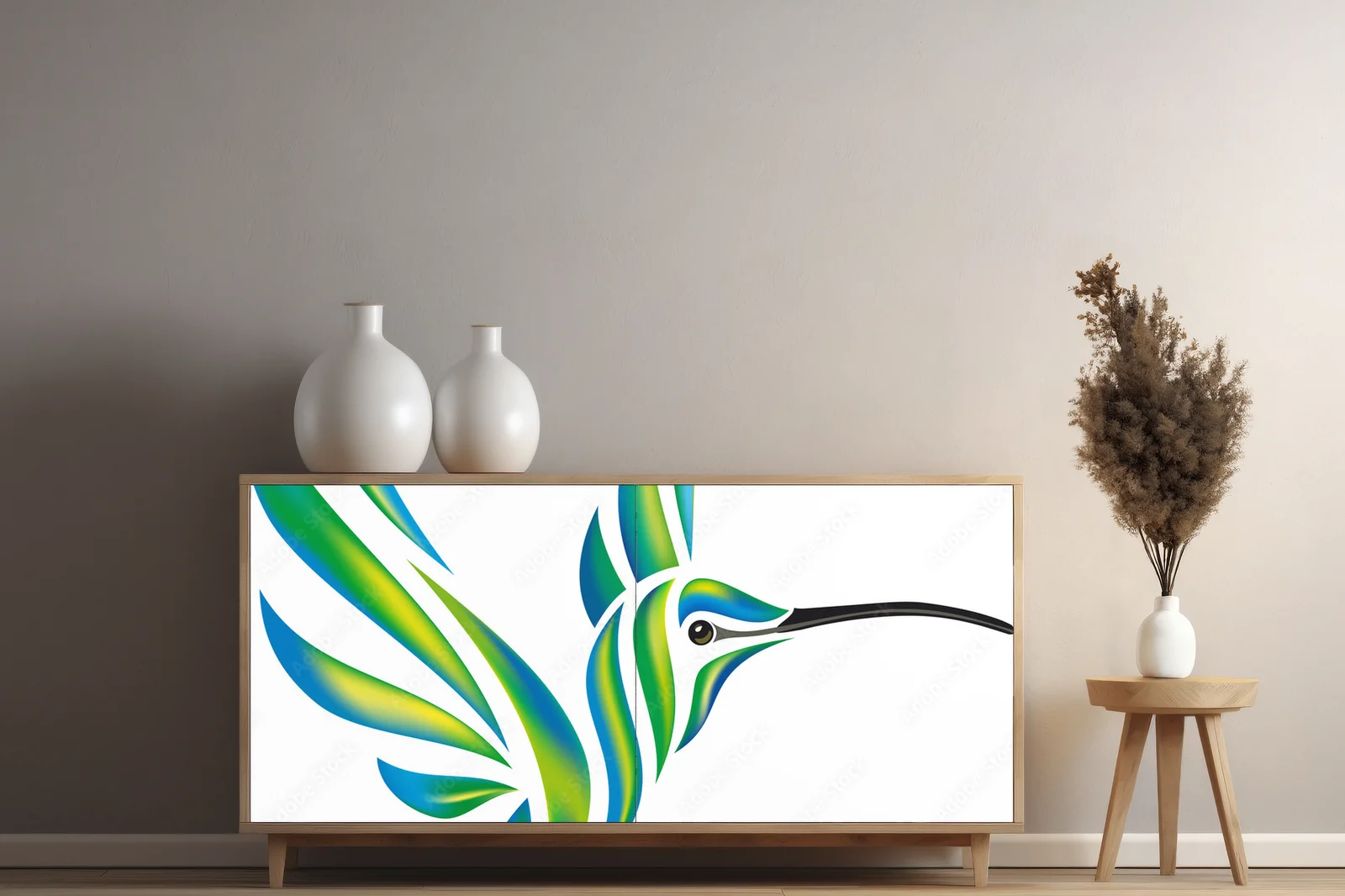 Tropikalne kolibry w delikatnych odcieniach