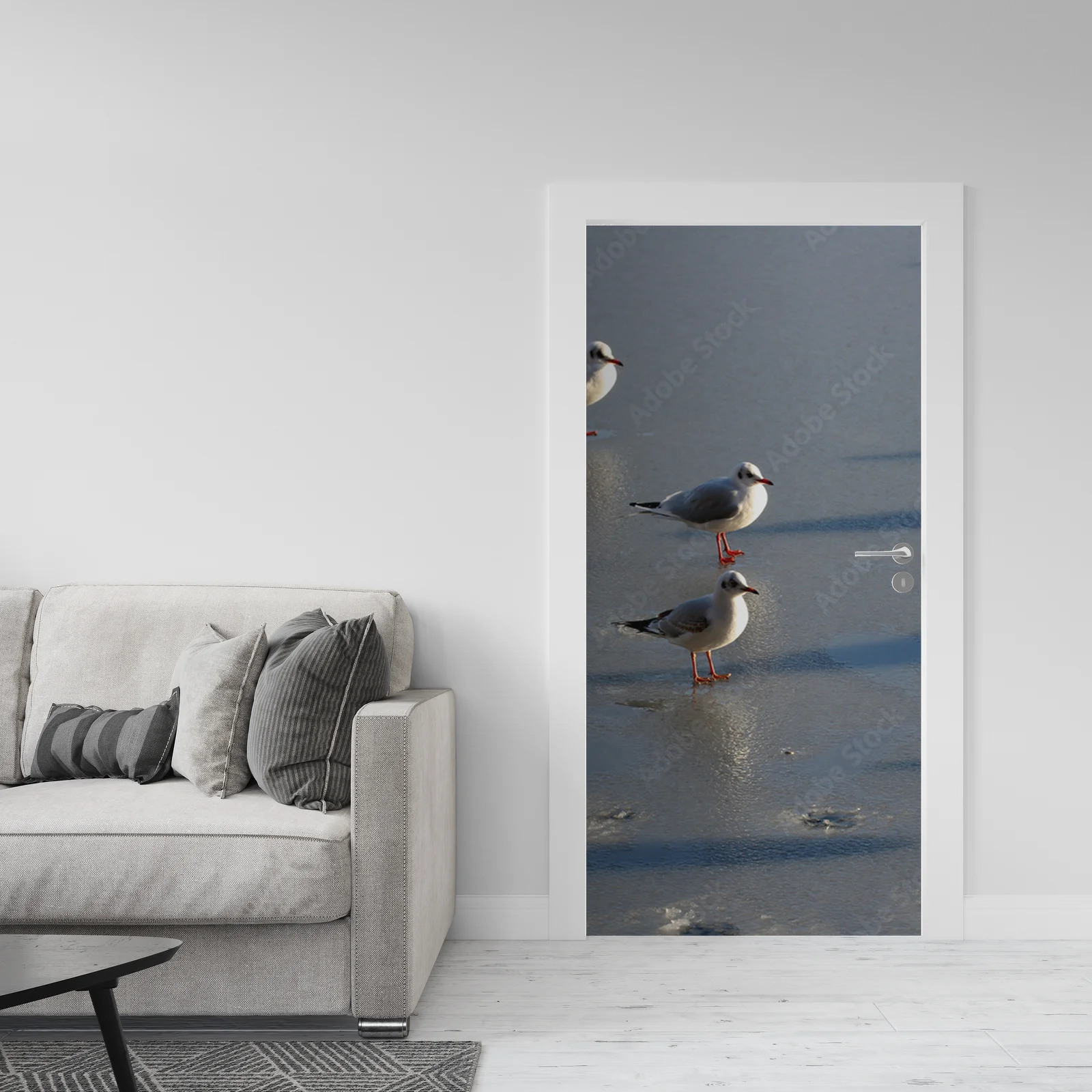 Elegancka seagull w stonowanych barwach