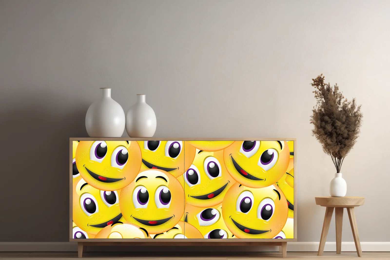 Radosne emocje na ciemnym tle