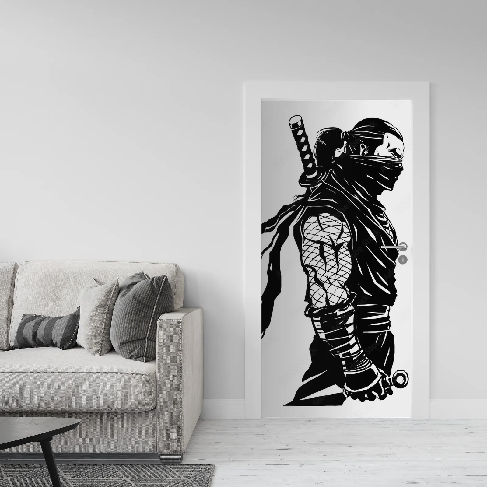 Mroczne sylwetki shinobi w bezkresnej przestrzeni