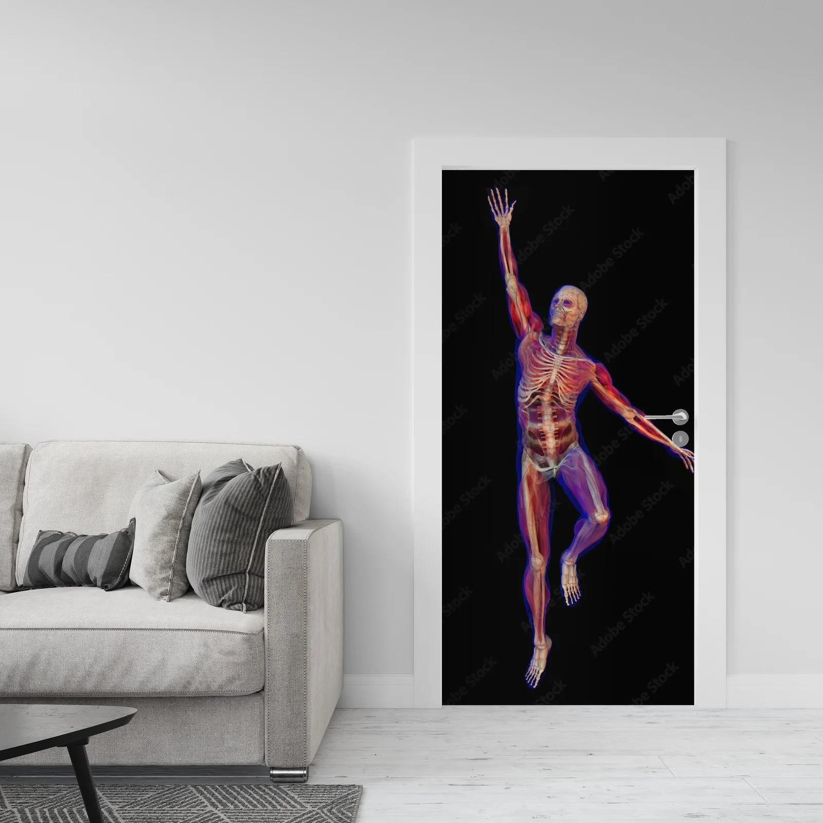 Anatomiczna grafika w głębokiej czerni